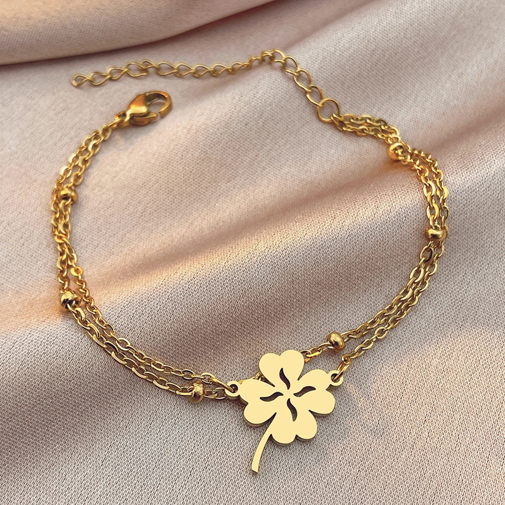 Bracelet Lotus Trèfle femme