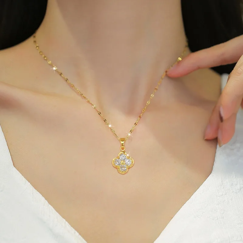 Collier Trèfle Diamant