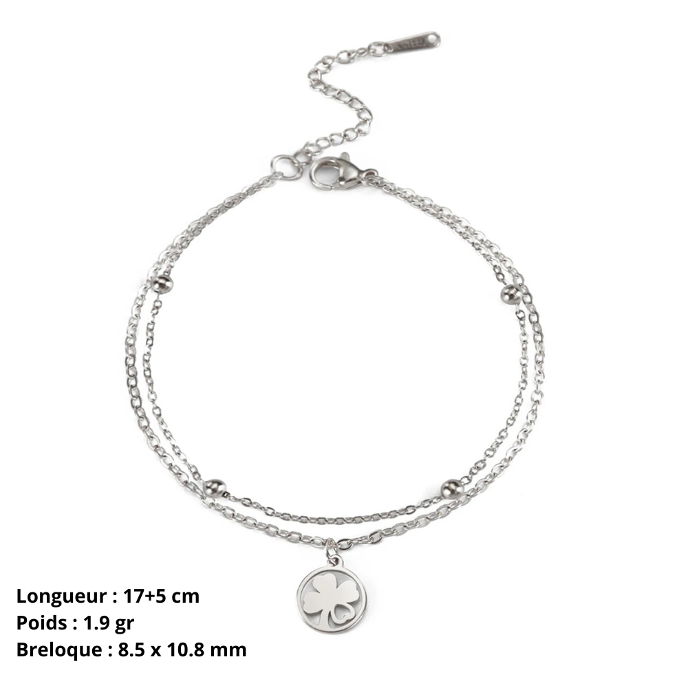 Bracelet Trèfle Femme argent