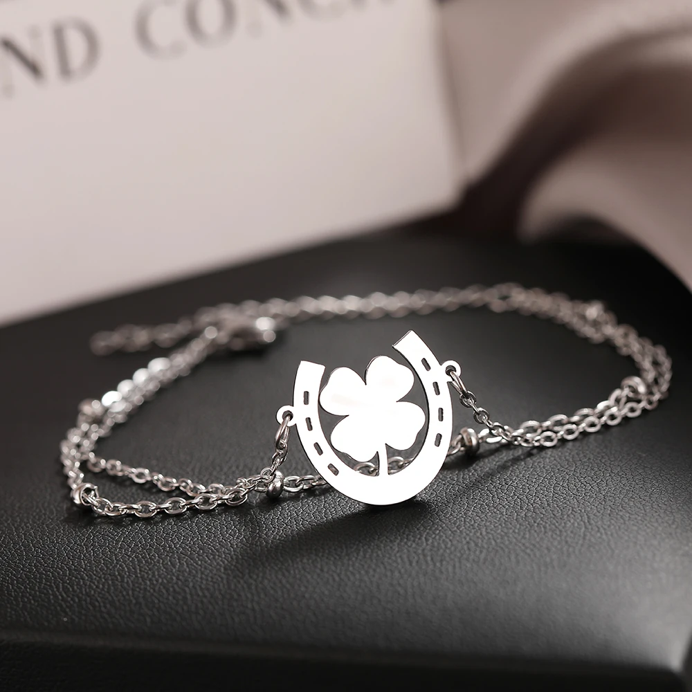 Bracelet Trèfle Fer argent