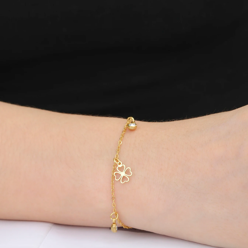 Bracelet Trèfle Diamant femme