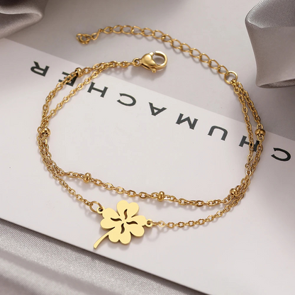 Bracelet Lotus Trèfle femme