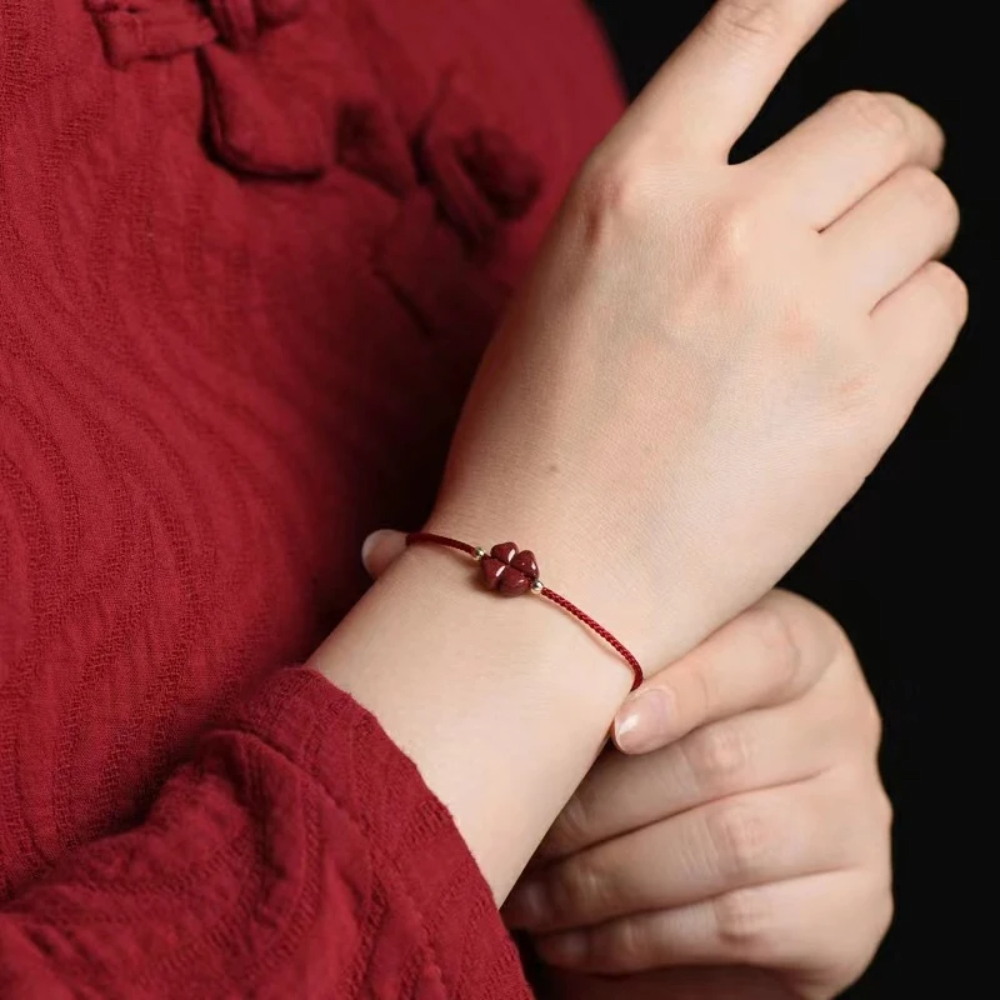 Bracelet Trèfle Rouge