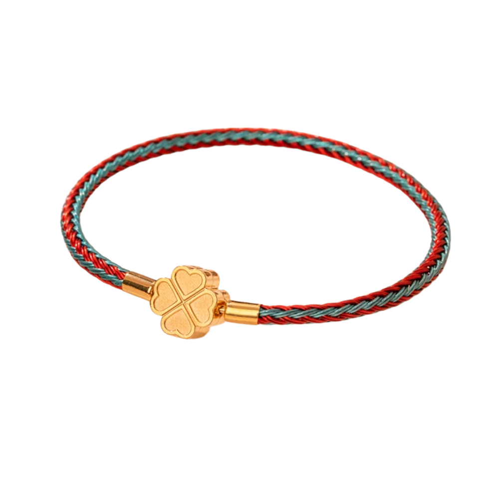 Bracelet Trèfle Cuir