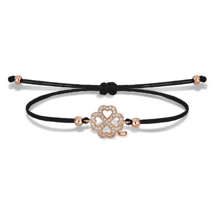Bracelet avec un Trèfle noir