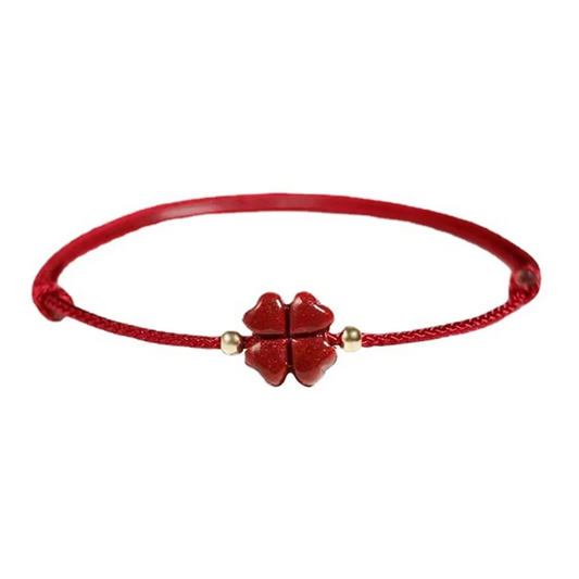 Bracelet Trèfle Rouge