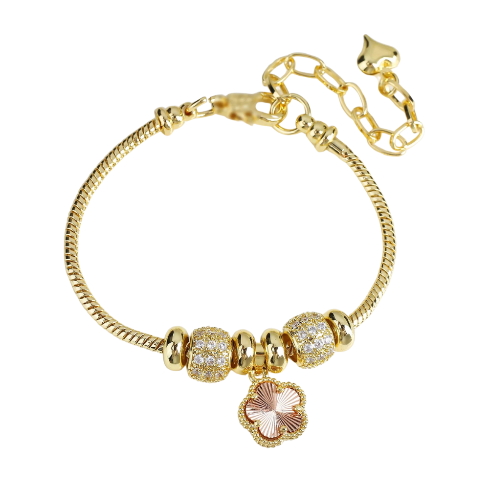 Bracelet Trèfle rose