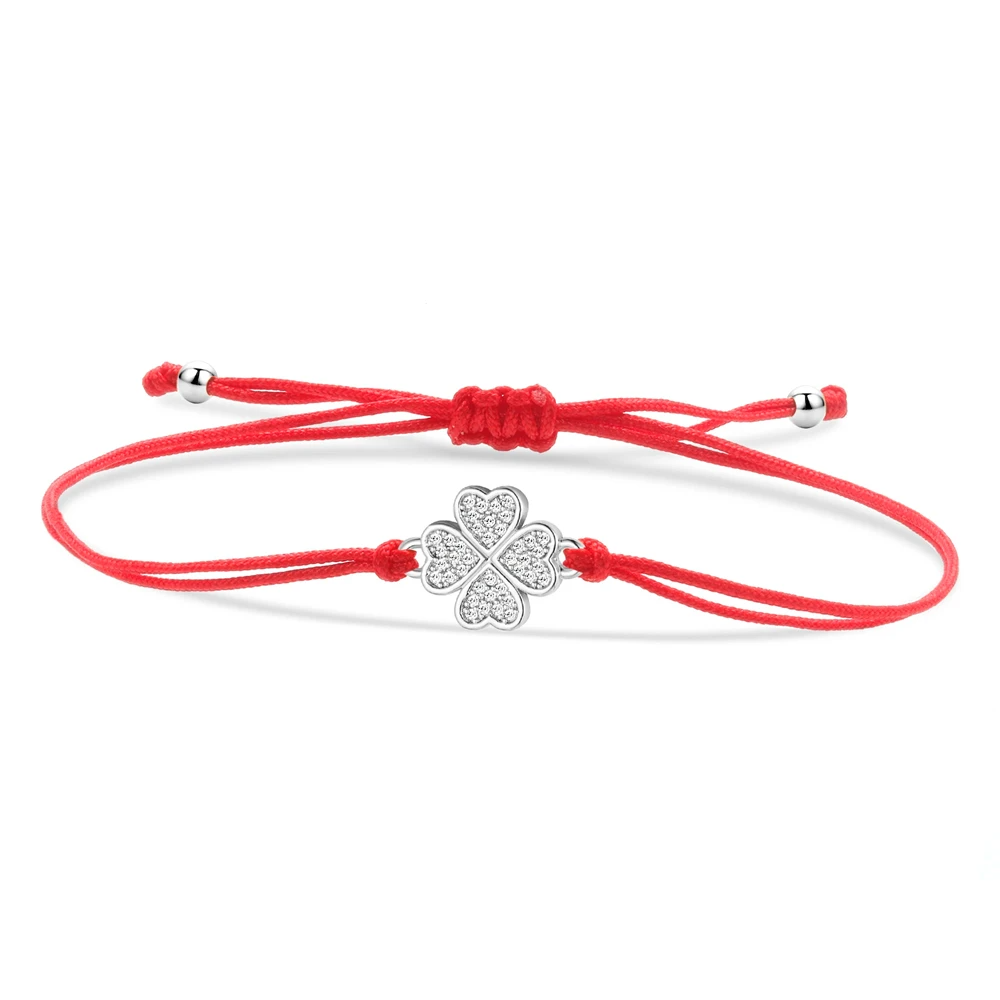 Bracelet Brésilien Trèfle argent