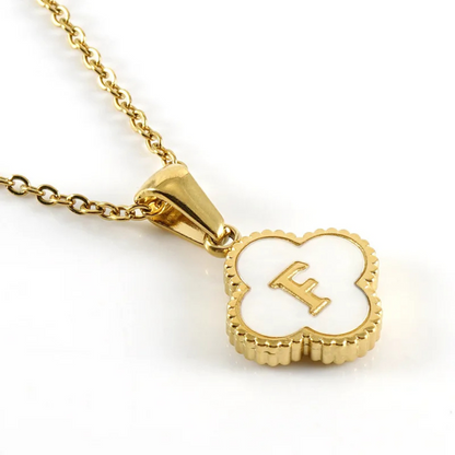Collier Trèfle Initiale F
