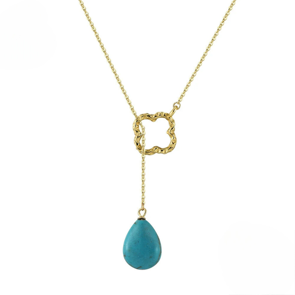 Collier Trèfle Turquoise