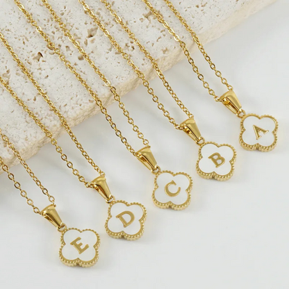 Collier Trèfle Initiale