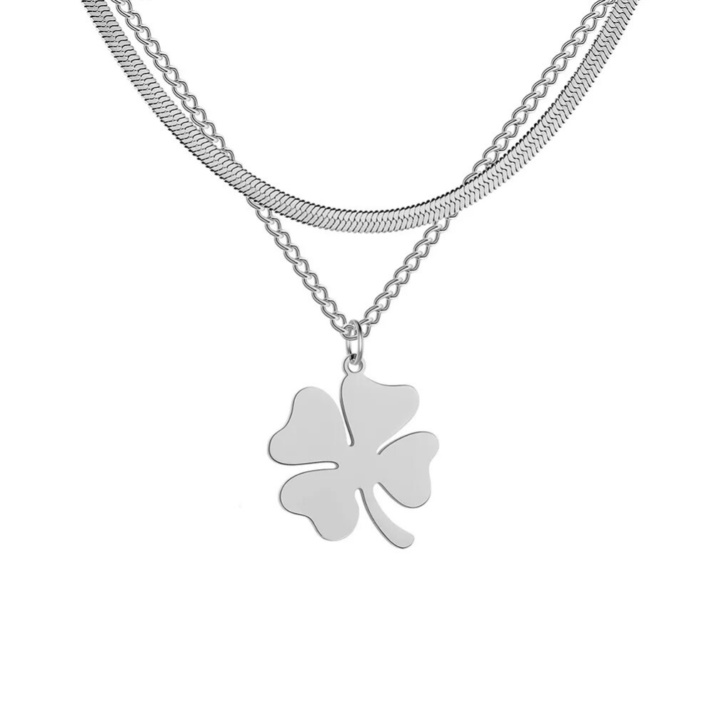 Collier Motif Trèfle argent