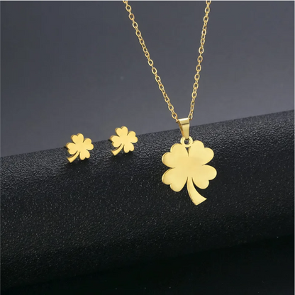 PENDENTIF Trèfle Acier Inoxydable