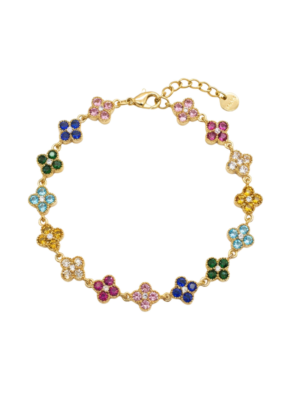 Bracelet Trèfle Strass couleur