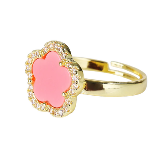 Bague Trèfle Or et Rose