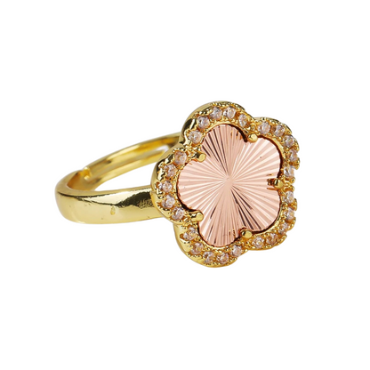 Bague Trèfle Or et Or Rose