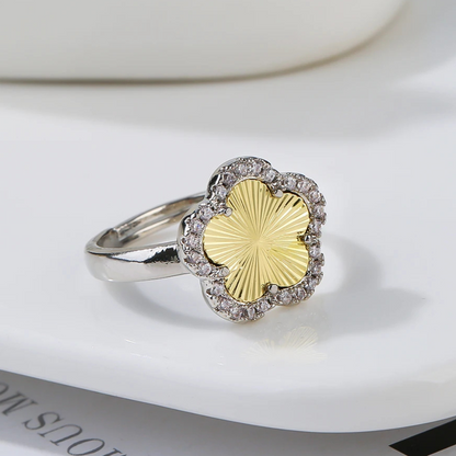 Bague Trèfle Argent et Dorée