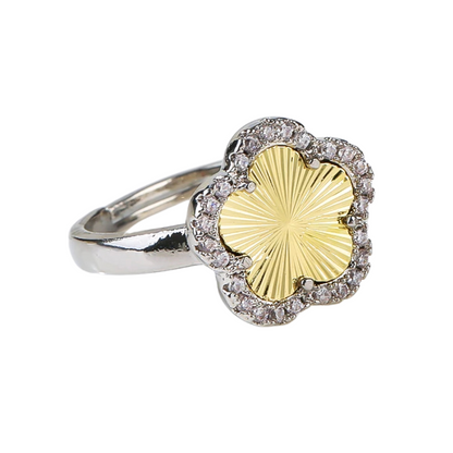 Bague Trèfle Argent et Dorée