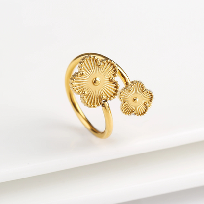 Bague Trèfle Fleur doré