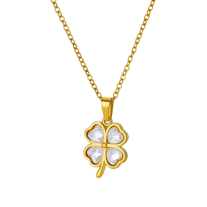 Collier Trèfle Quatre Feuilles Femme