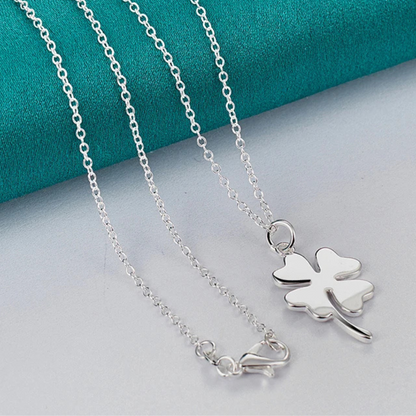 Collier Trèfle Argent Simple