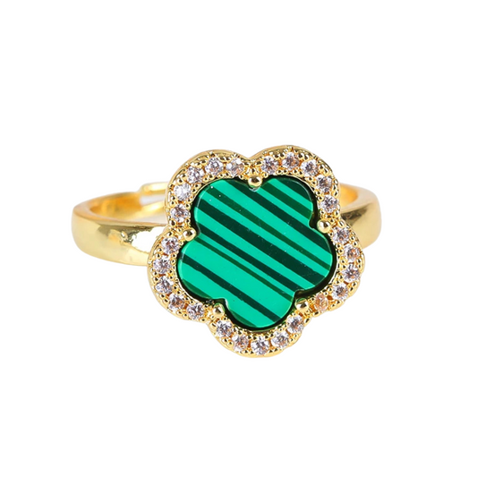 Bague Trèfle Or et Verte
