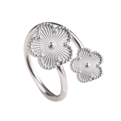 Bague Trèfle Fleur argent