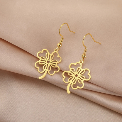 Boucle d'Oreille Trèfle Design