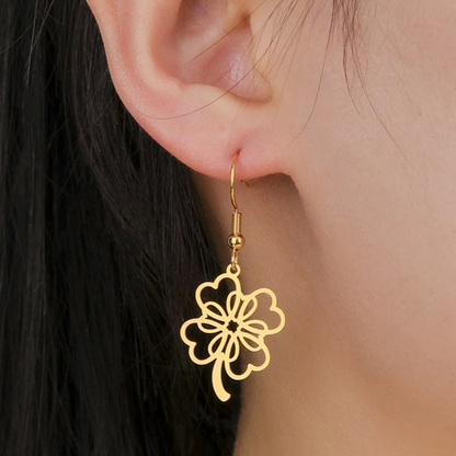 Boucle d'Oreille Trèfle Design femme