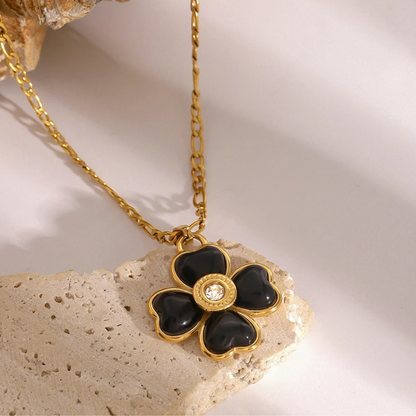 Collier Trèfle Quatre Noirs